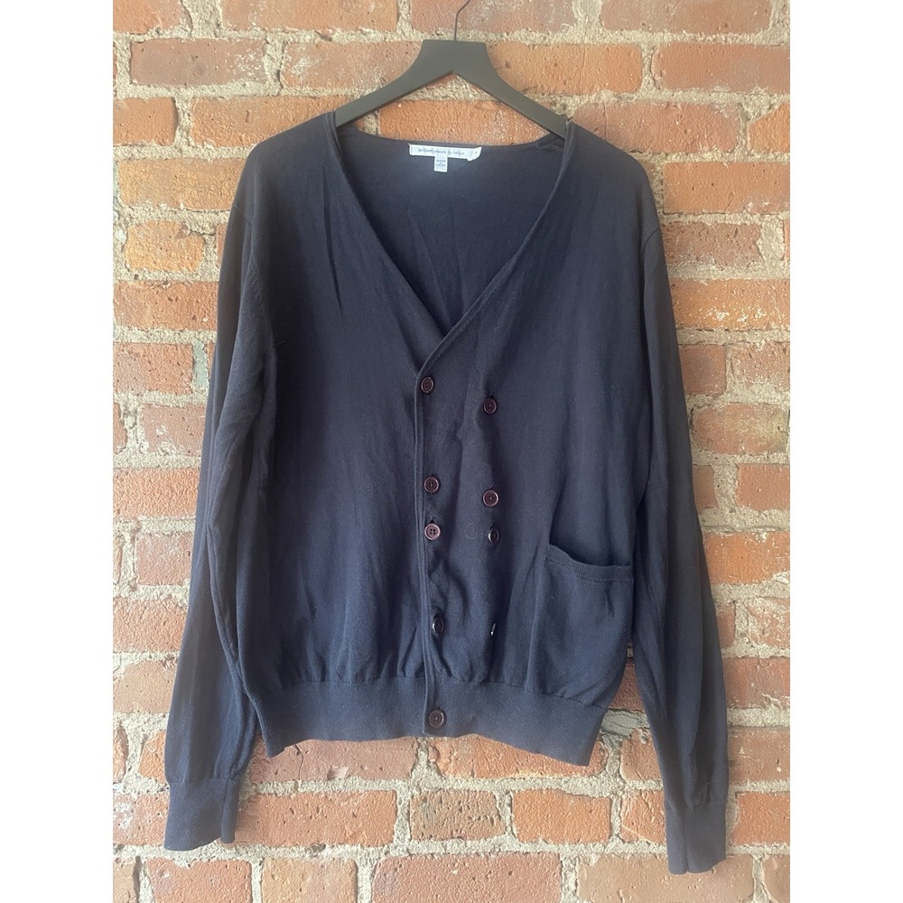 Double Breasted Cardigan Mens Size M‎ Navy Blue Brilliant Colours By Velour